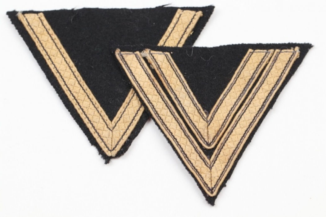 2x Waffen-SS tropical rank sleeve badges