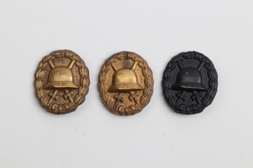 3 x WW1 Wound Badge miniatures