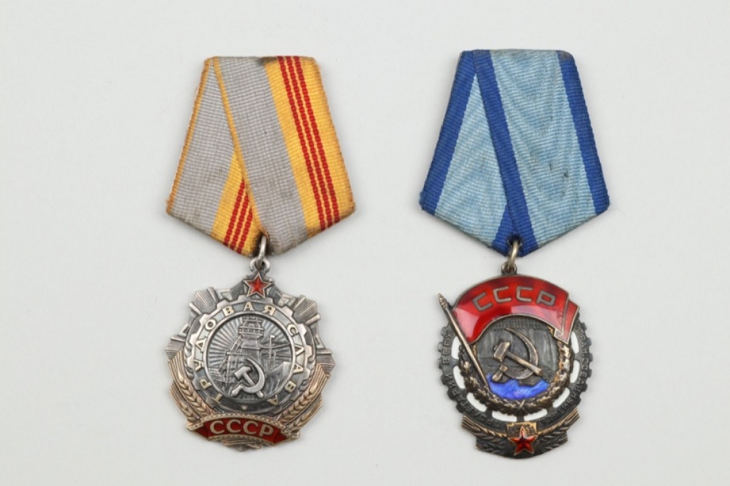Soviet Union - Order of the Red Banner of Labour & Order of Labour