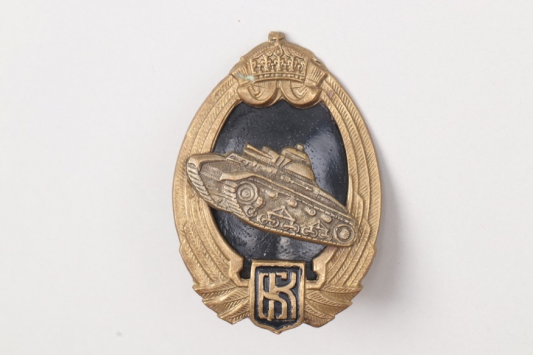 WW2 Bulgarian Tank Badge in bronze