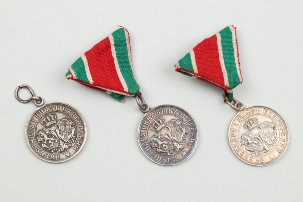 Bulgaria - Three Serbian War Campaign Medals 1885