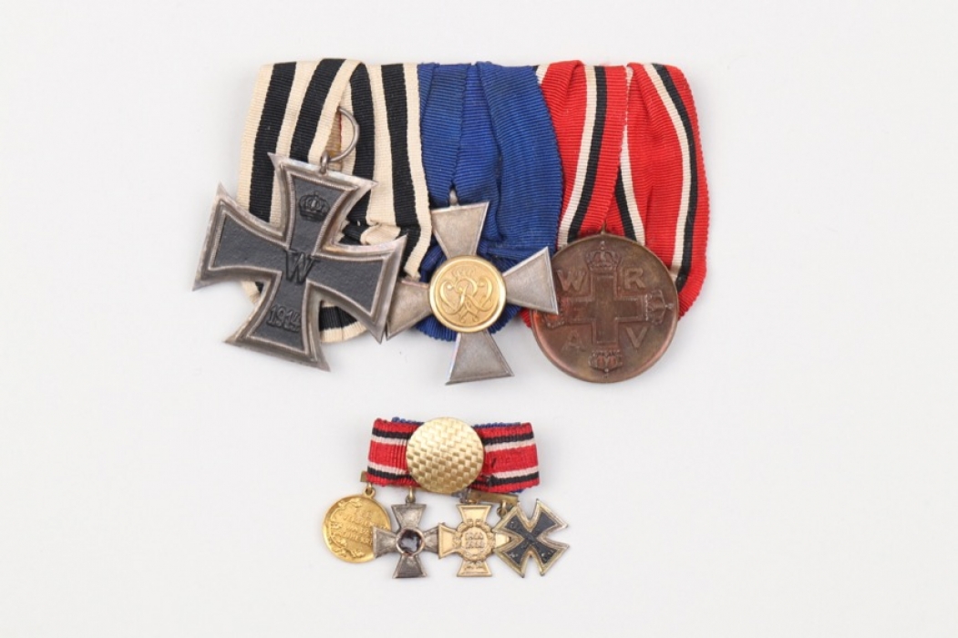 WW1 medal bar & miniature button for non-combatants