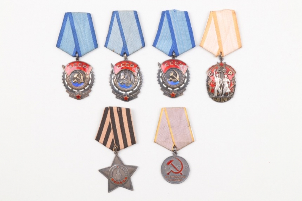 Soviet Union - lot of 6 enamelled badges