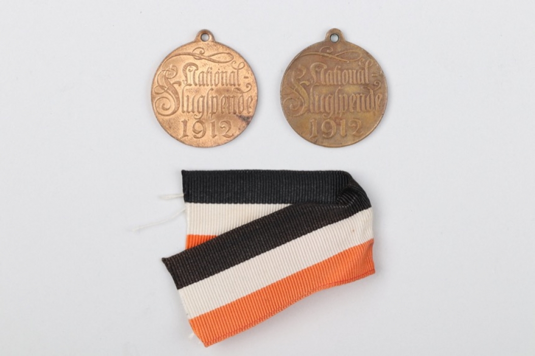 Prussia - two 1912 "National-Flugspende" donation medals
