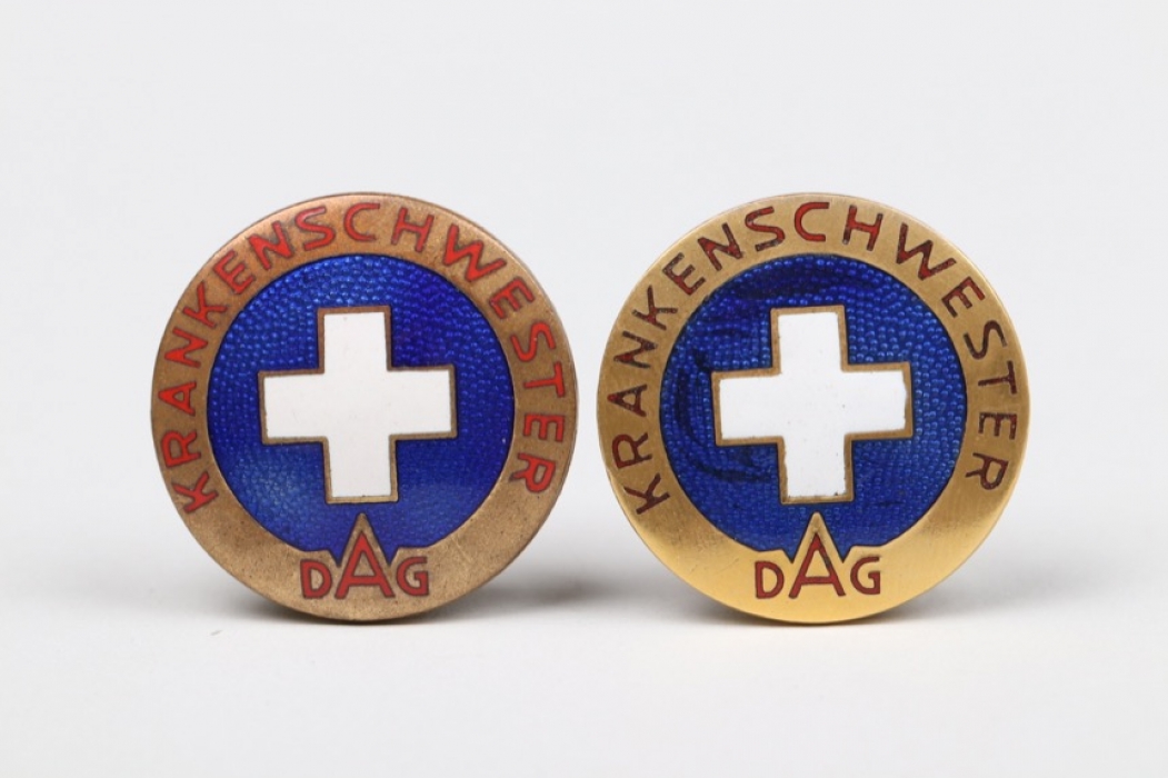 Germany - 2 DAG Krankenschwester service brooches