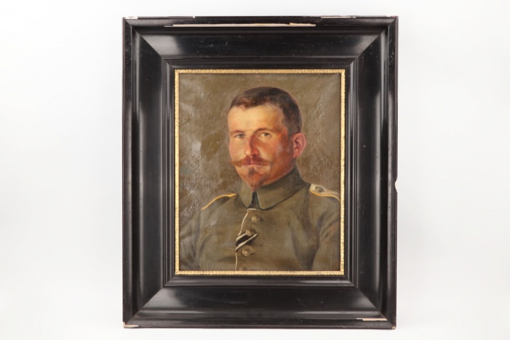 1916 color portrait painting - H. Schifferdecker