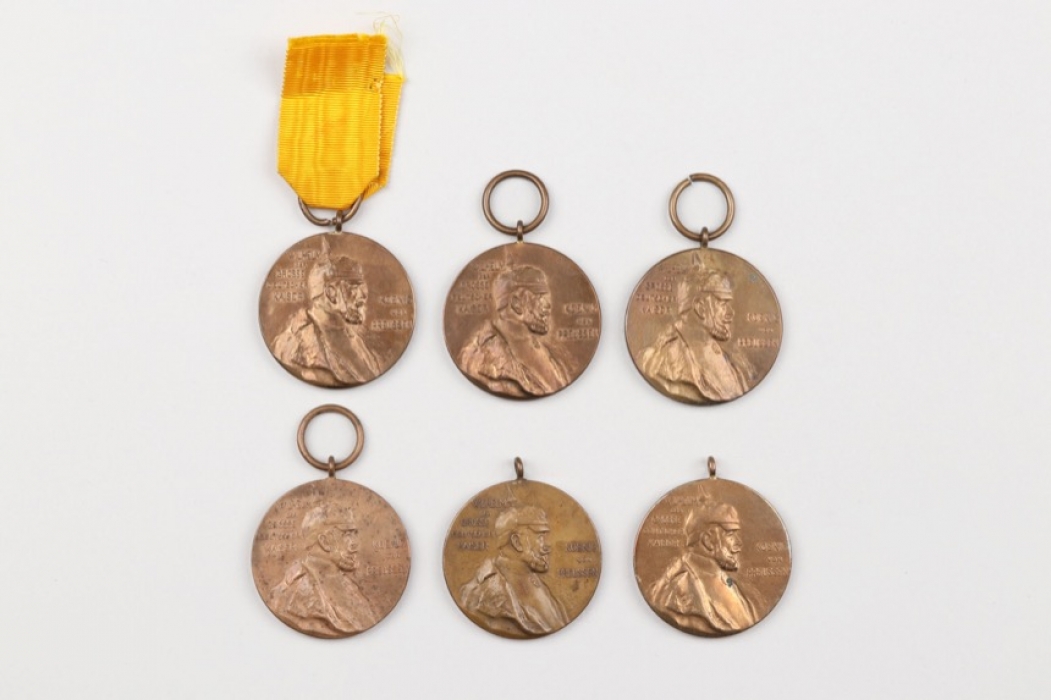 6 + Prussian Kaiser Wilhelm I. Commemorative Medal 1897