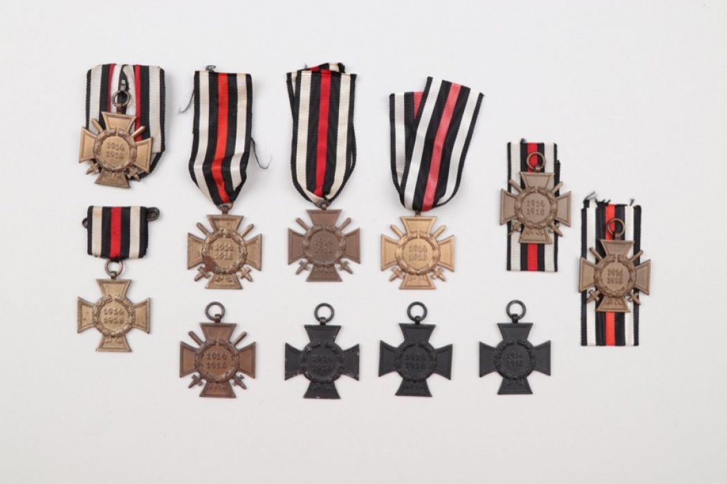 Lot of 11 Honor Crosses of WW1