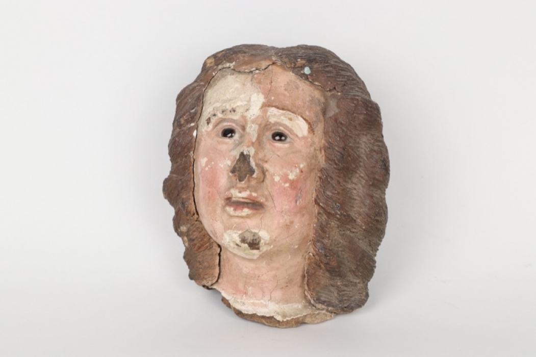 Kopf einer Heiligenfigur, Italien, 18. Jh.