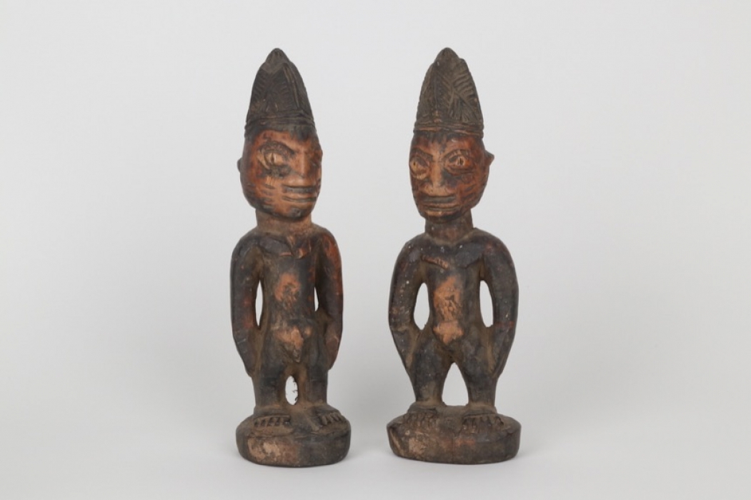 Zwillingsfiguren der Yoruba, Westafrika, vor 1950