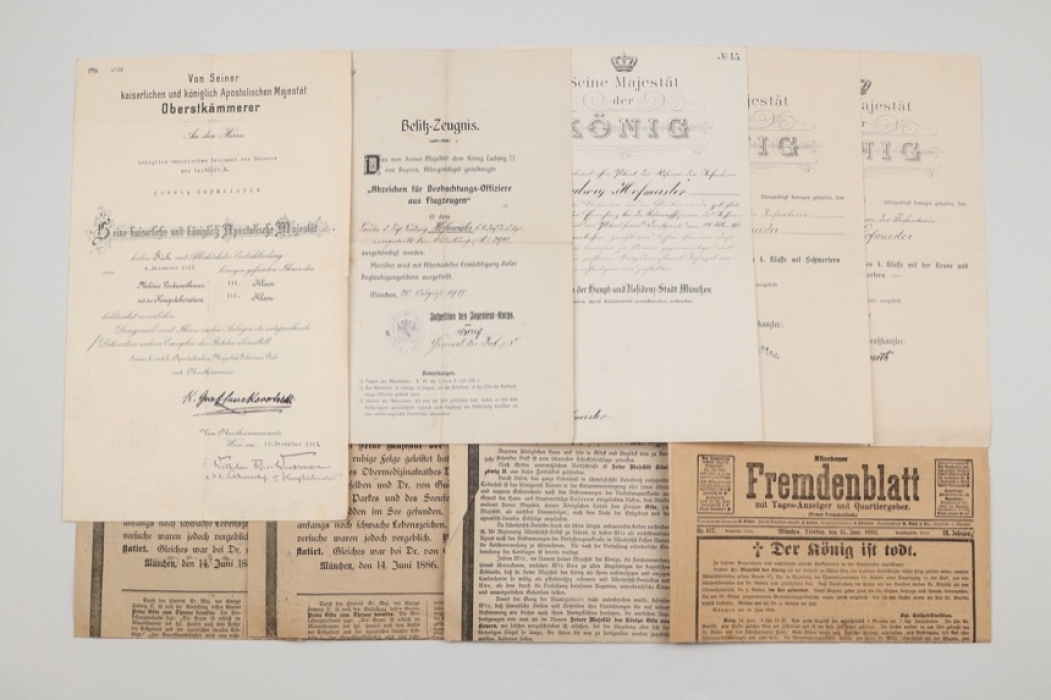 Bavaria - WW1 Observer's document grouping