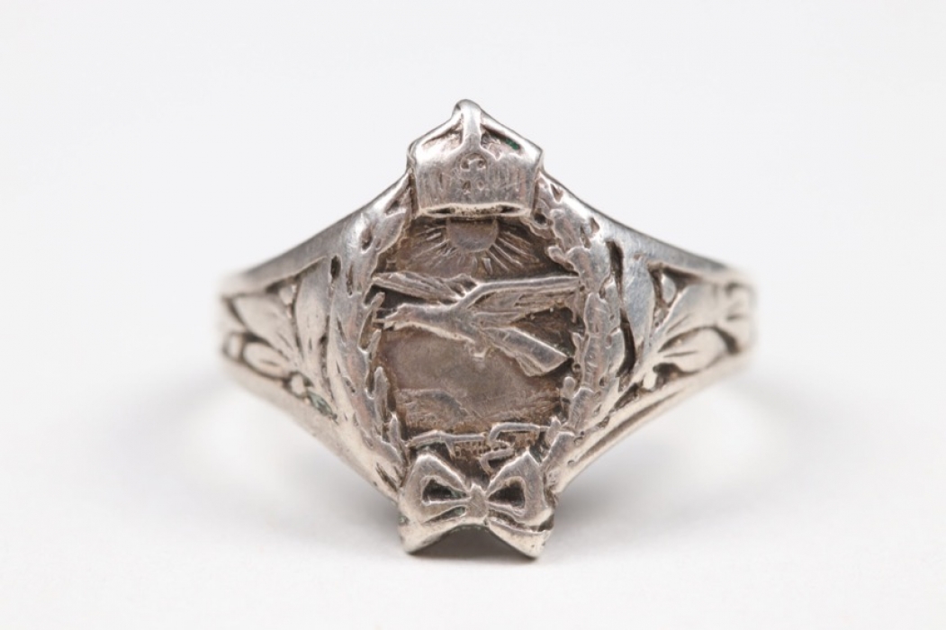 Imperial Germany - Naval land pilot's silver ring