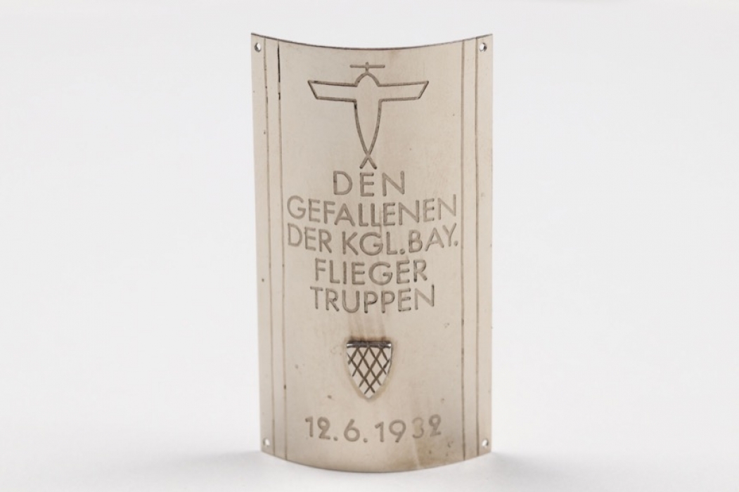 Weimar Republic - 1932 flag pole plaque Fliegertruppe