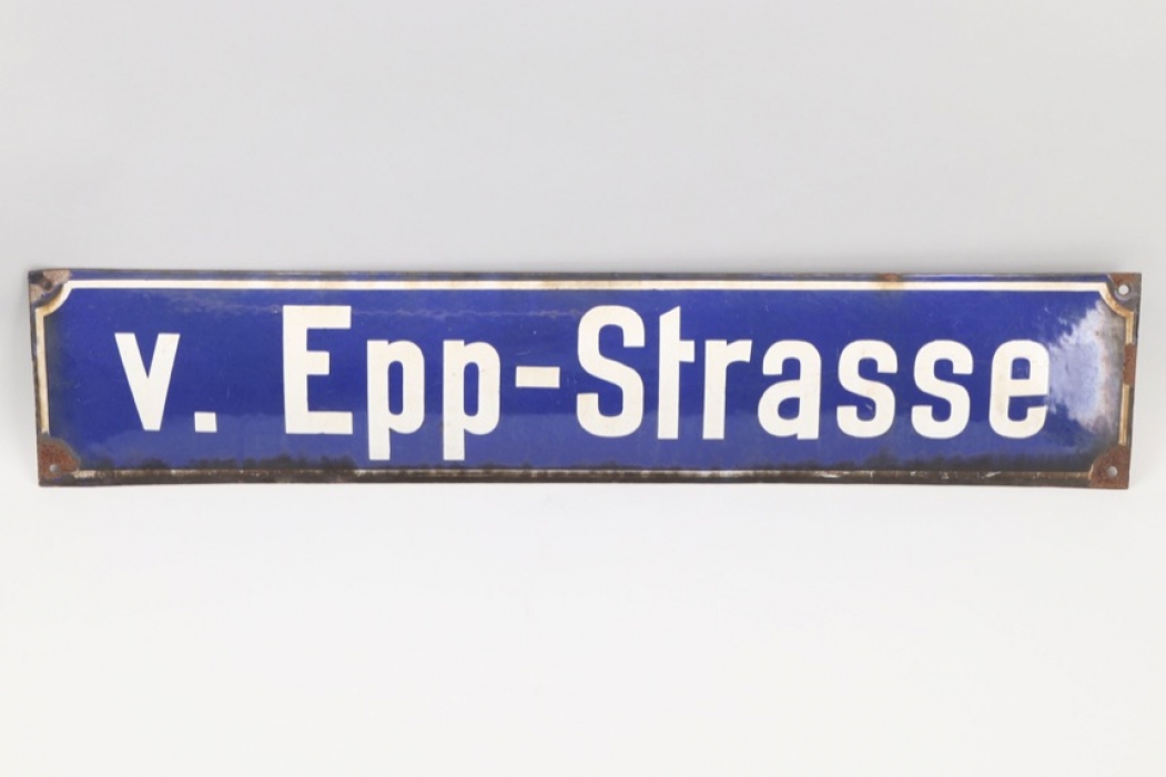 Third Reich "v. Epp-Strasse" street sign