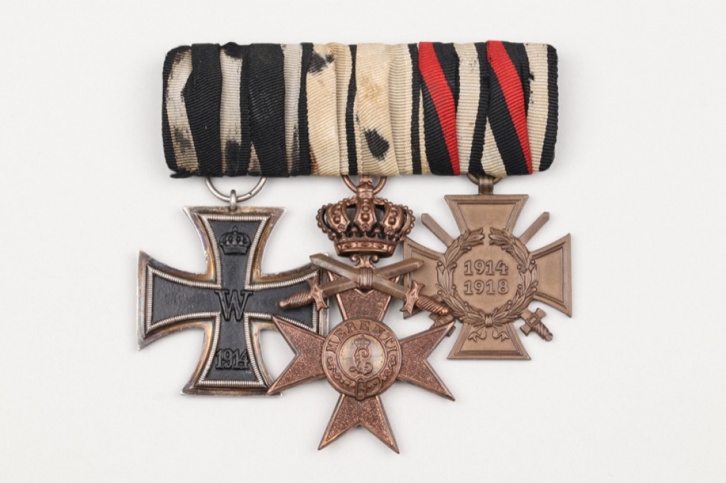 3-medal Iron Bar to WW1 veteran