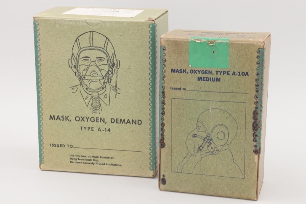 1945 US flight oxygen mask in box