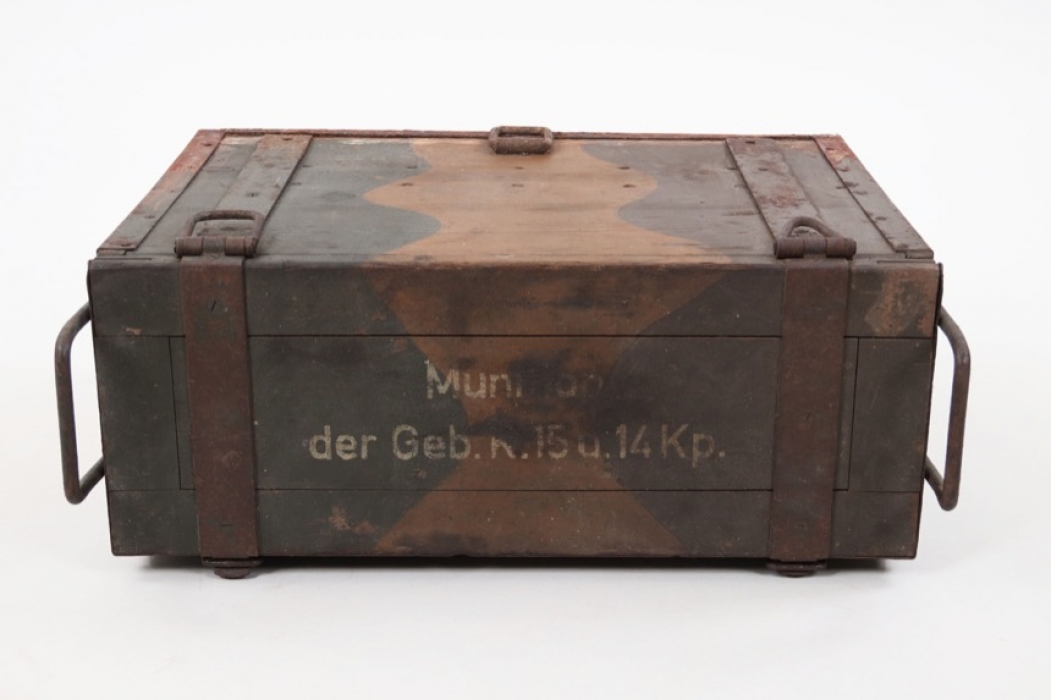 Wehrmacht camo ammunition box - 15 & 14Kp.