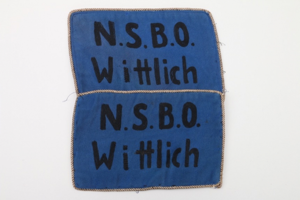 Third Reich NSBO "Wittlich" flag unit patches