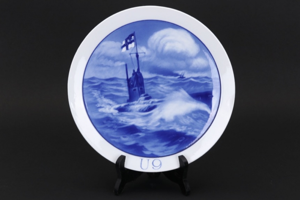 Kaiserliche Marine "U9"  porcelain plate - Meissen