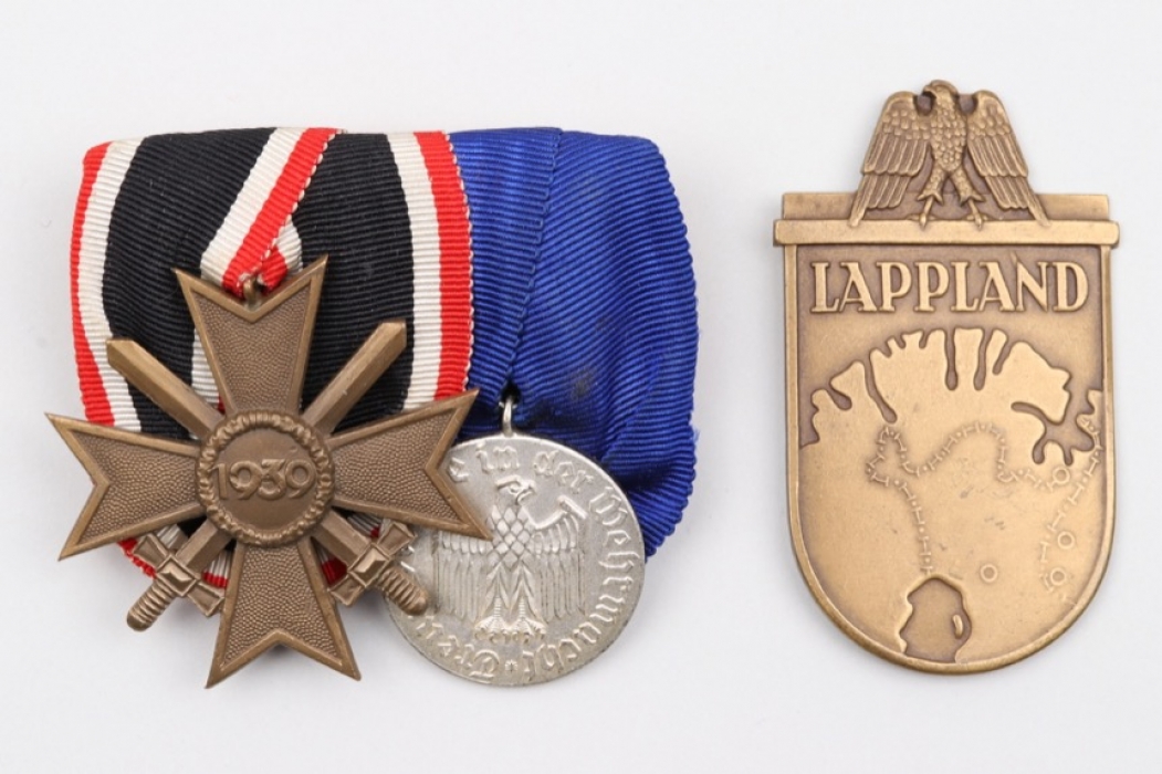 1957 Lappland Shield and 2-place medal bar