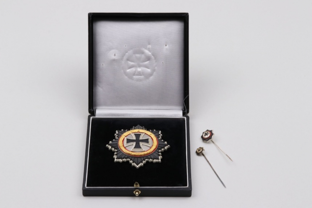 1957-type German Cross in gold in case + miniatures