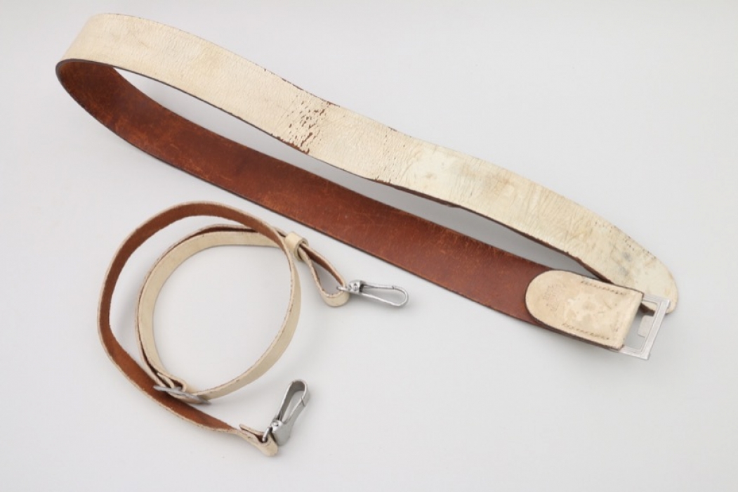 LAH white parade belt & shoulder strap - Fischer
