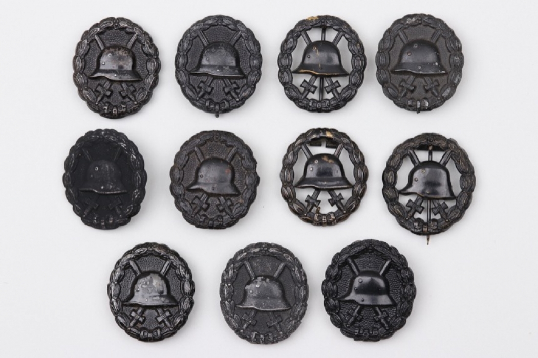 WW1 lot of Wound Badges in black