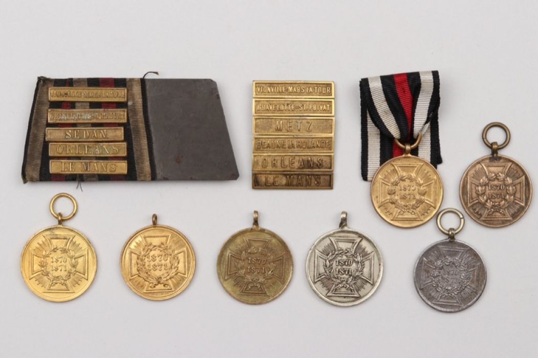 Prussia - lot of War Commemorative Medals & battle clasps
