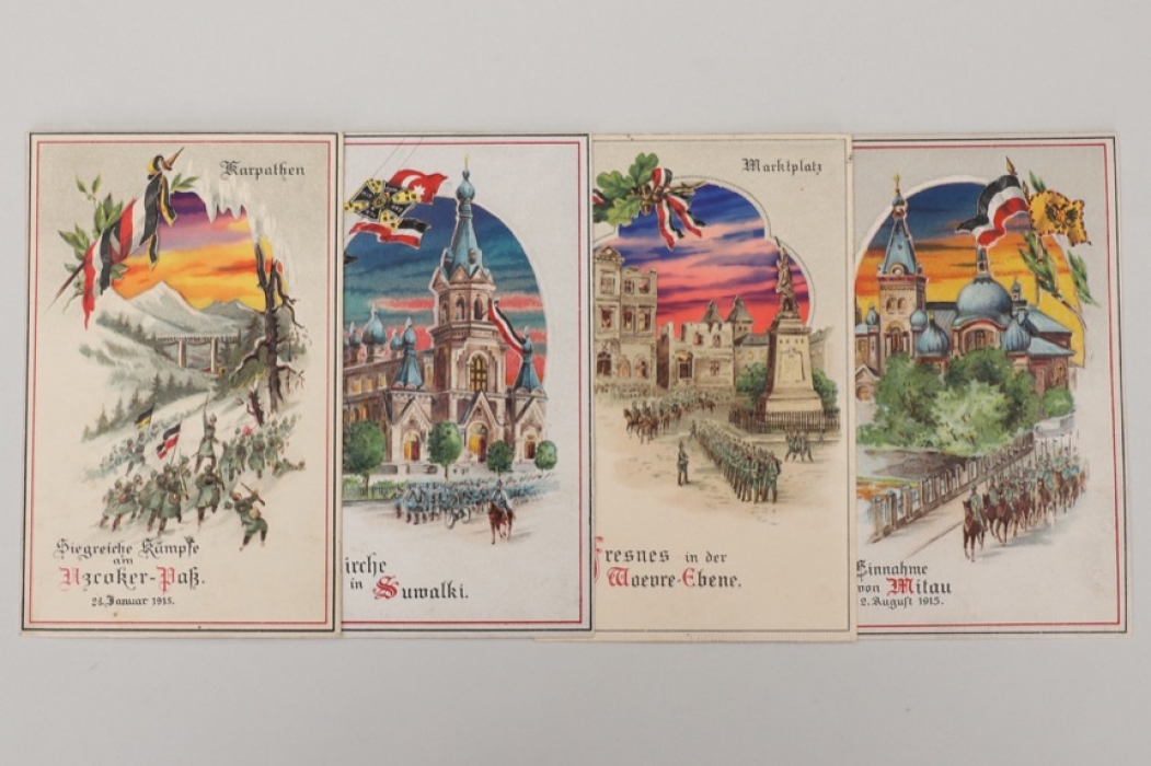 WWI four propaganda postcards