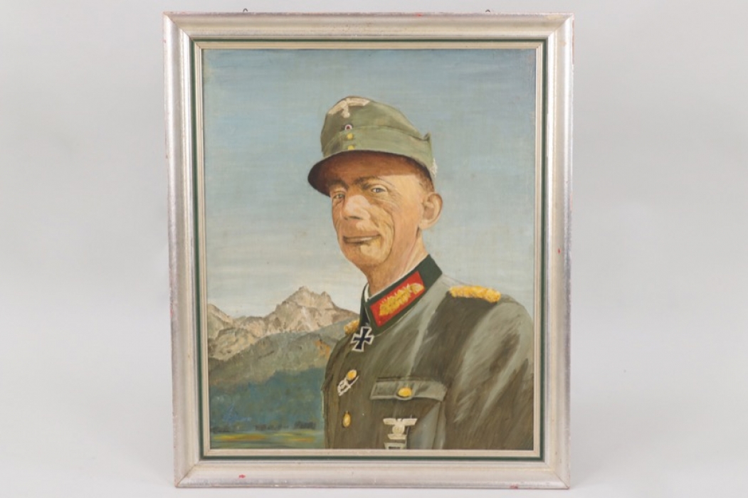 Generaloberst Eduard Dietl - painted portrait
