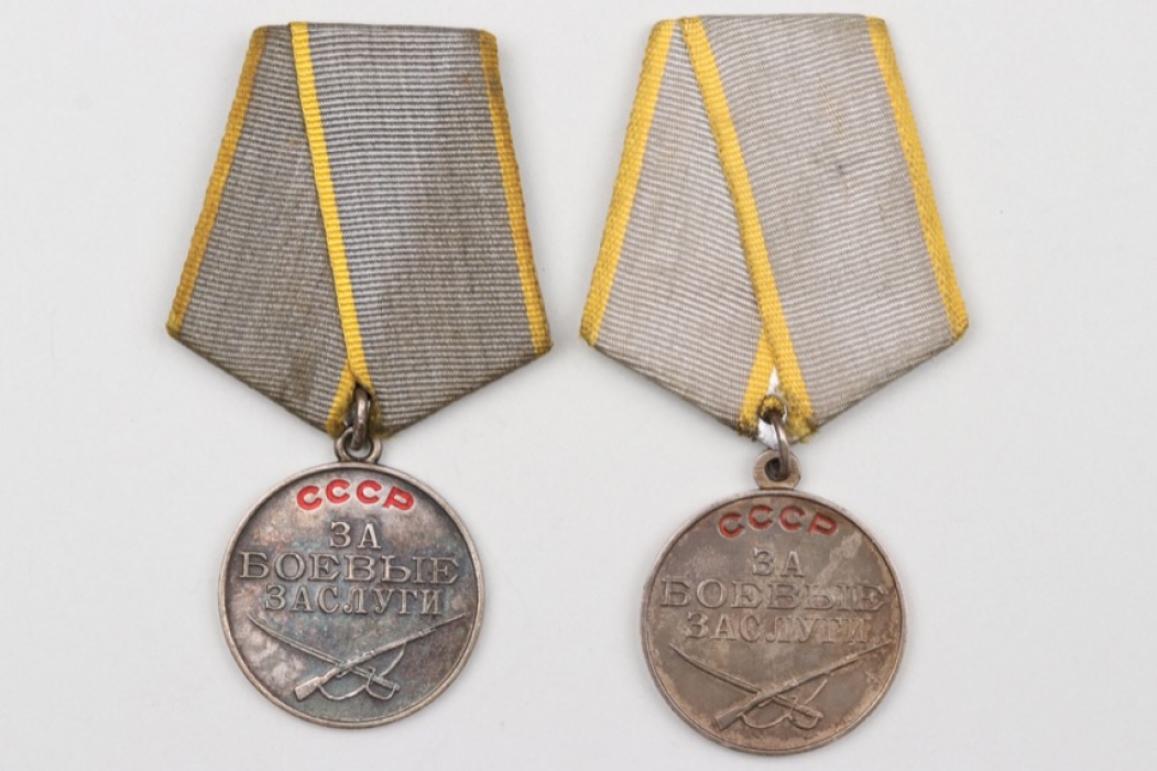 Soviet Union - 2 Medals for Military Merit in Battle