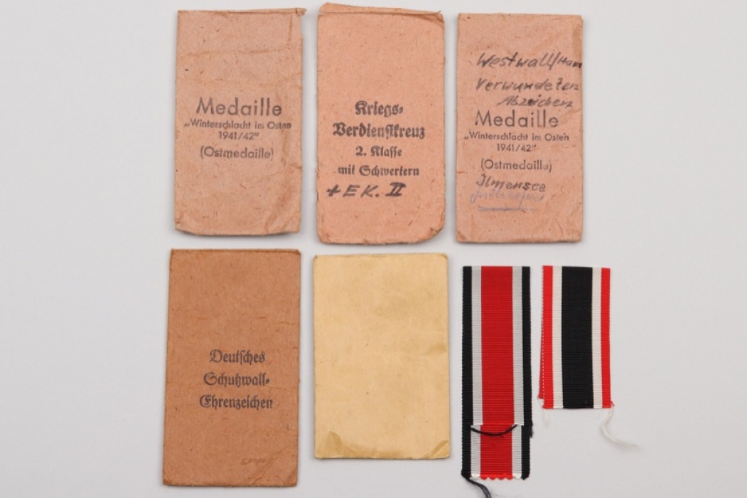 Third Reich bags of issue / ribbons