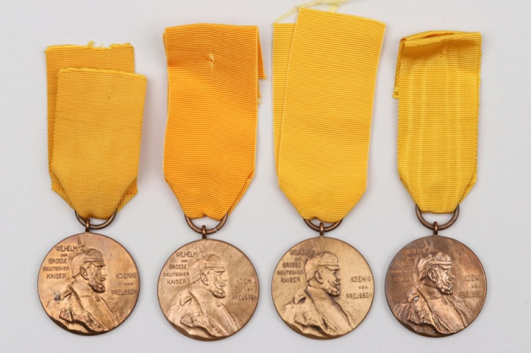 4 + Prussian Kaiser Wilhelm I. Commemorative Medal 1897