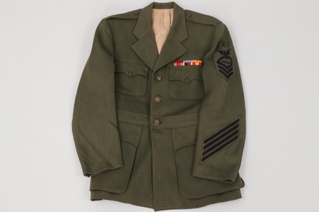 USA - Navy Aviation Working  Green uniform - Senior Chief Aviation Machinist's