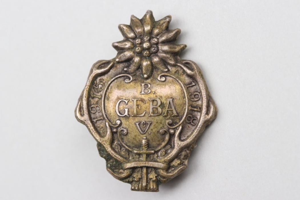 WWI - "B. GEBA e.V." membership badge