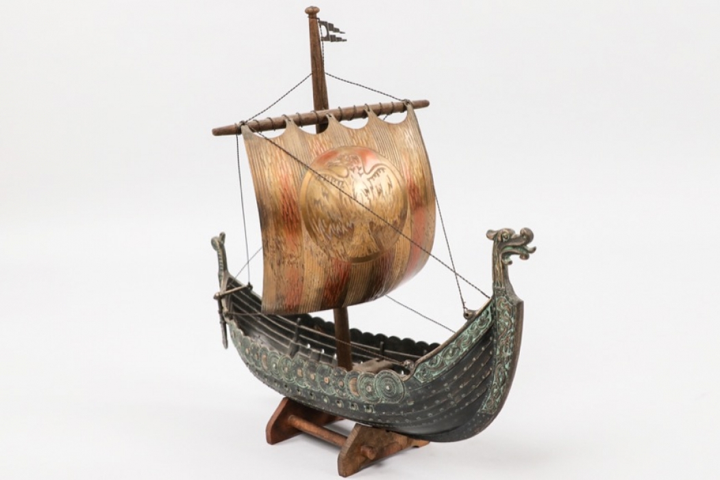 Viking model ship - bronze