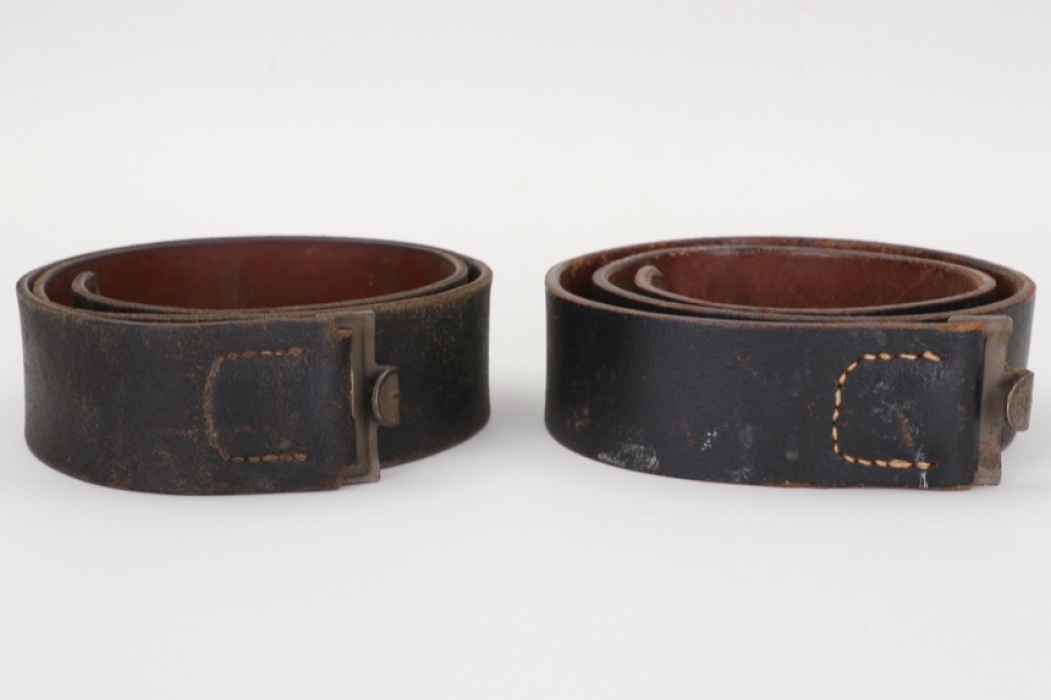 2 + Wehrmacht EM/NCO leather belts