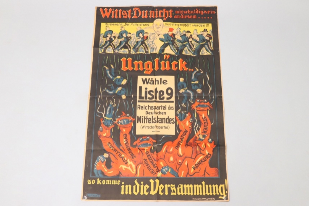 "Reichspartei des deutschen Mittelstandes" election poster