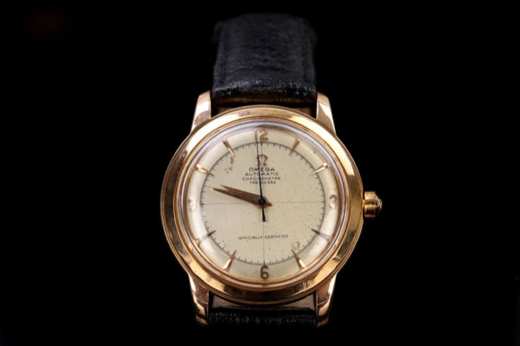 Omega - watch with 18 kt gold case from the 50s (French manufacture)