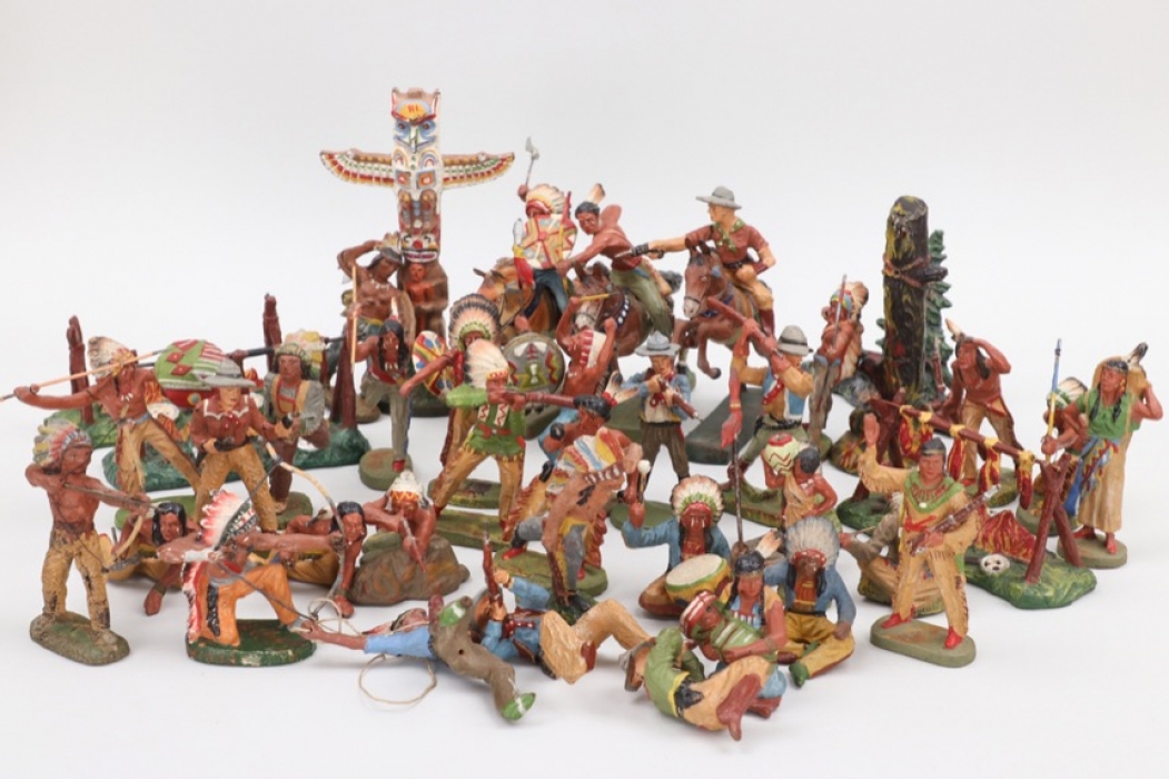 Elastolin - Großes Konvolut Cowboys & Indianer