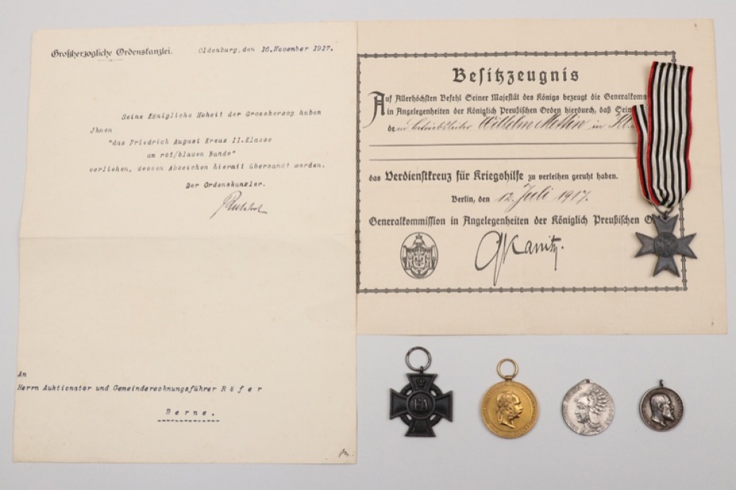 7 + Imperial Germany - medals & certificates