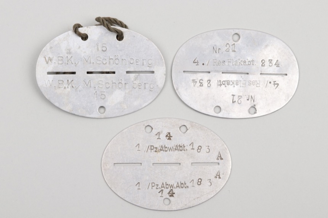 3 + Wehrmacht Dog Tags