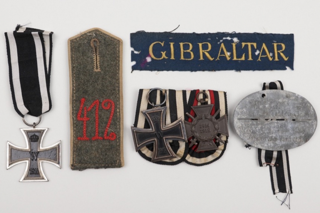 WWI "Gibraltar" medal and Insignia lot