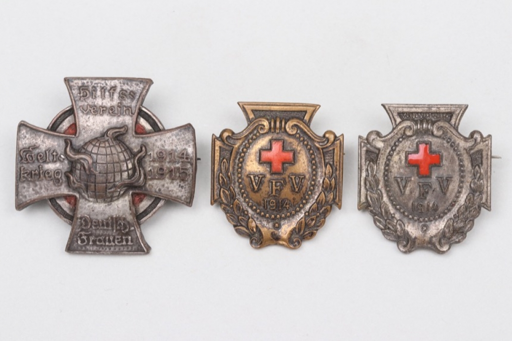 Imperial Germany - 3 + WW1 patriotic badges