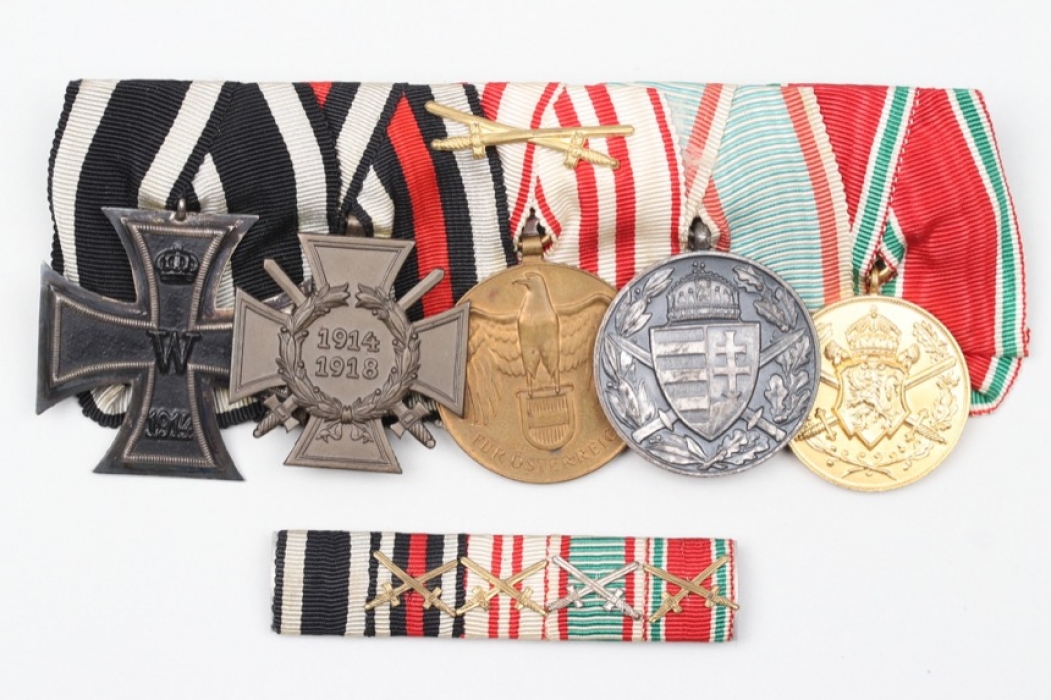 Austria - WWI 5-place medal & ribbon bar