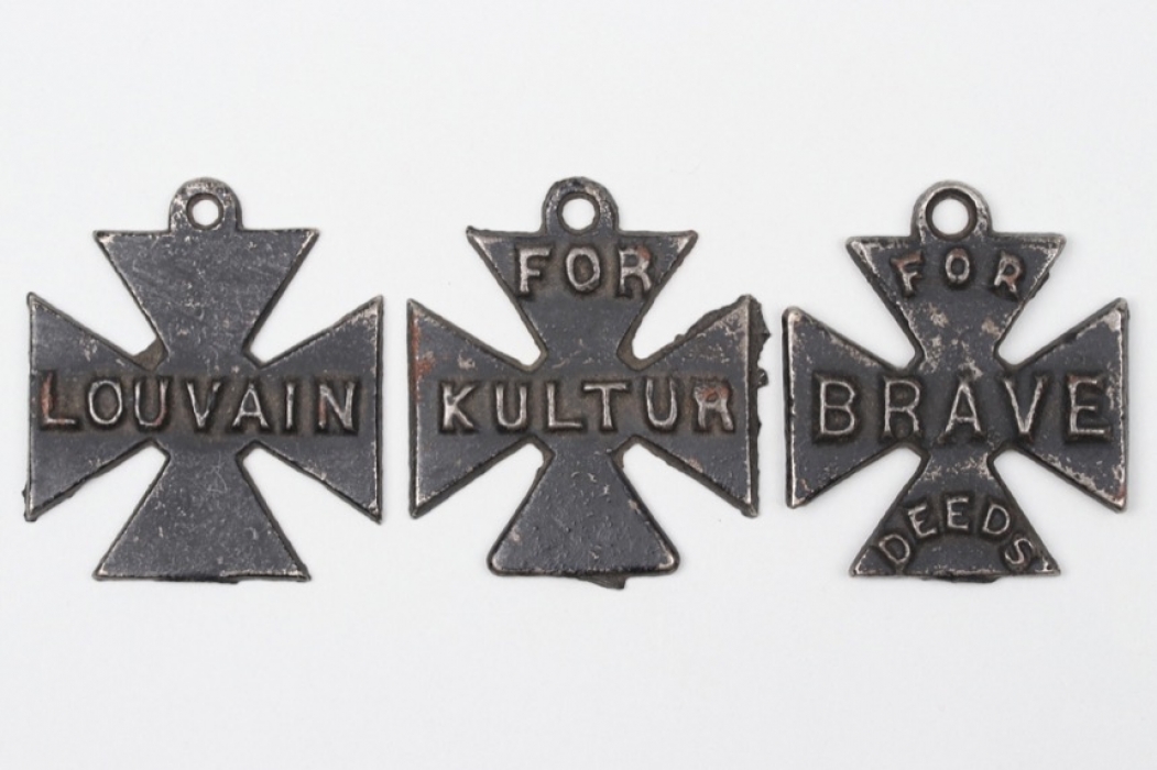 3 + Great Britain - WWI propaganda Iron Crosses