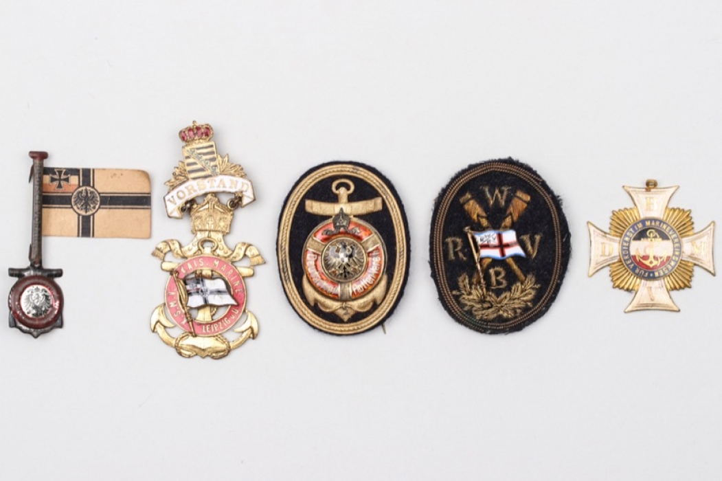 5 + Imperal Germany - navy association badges