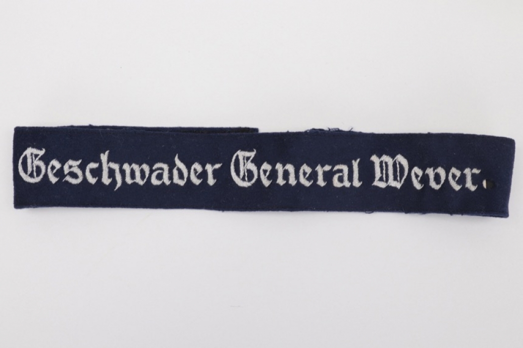 Luftwaffe officer's cuff title "Geschwader General Wever"