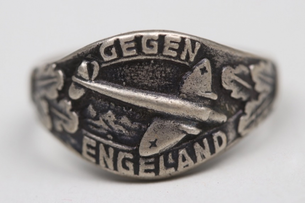 Third Reich "GEGEN ENGELAND" patriotic ring