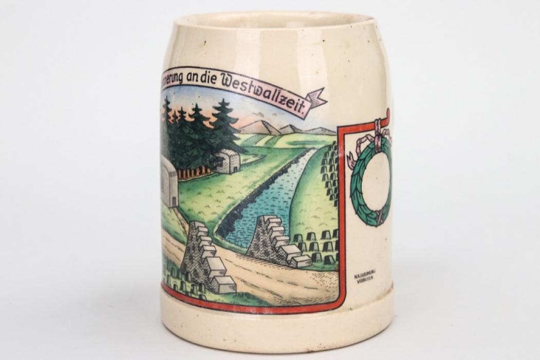 Third Reich Westwall commemorative beer mug